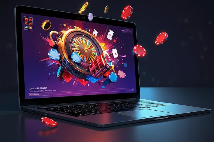 Antarmuka permainan dadu online 77superslot dengan tampilan dadu virtual dan pilihan taruhan